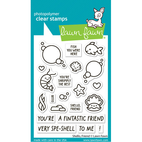 LAWN FAWN Shello, Friend Clear Stamps