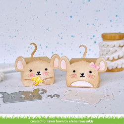 LAWN FAWN Tiny Gift Box Mouse Add-On Dies