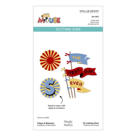 Spellbinders Flags & Banners Etched Dies