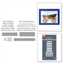 Spellbinders Country Christmas Banner & Sentiments Press Plate & Die Set