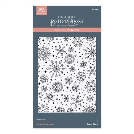Spellbinders Snowfall Shimmer BetterPress Plate