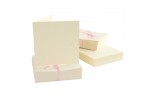 Cards/Envelopes quadrati (100 pezzi x 2, 240gsm) - Crema