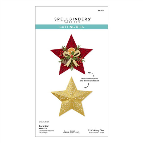 Spellbinders Barn Star Wreath Etched Dies