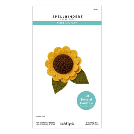 Spellbinders Summer Felt Stitch & Create Etched Dies Sunflower Bloom