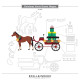 Spellbinders Christmas Horse-Drawn Wagon Etched Dies