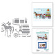 Spellbinders Christmas Horse-Drawn Wagon Etched Dies