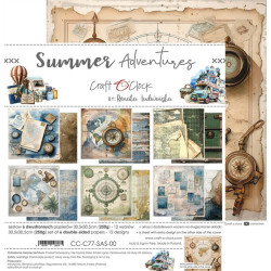 Craft o' Clock Summer Adventures Paper Collection Set 30x30cm 6fg