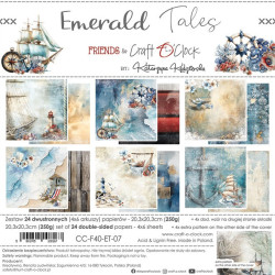 Craft o' Clock Emerald Tales Paper COLLECTION and BASIC designs Set 20x20cm 24fg