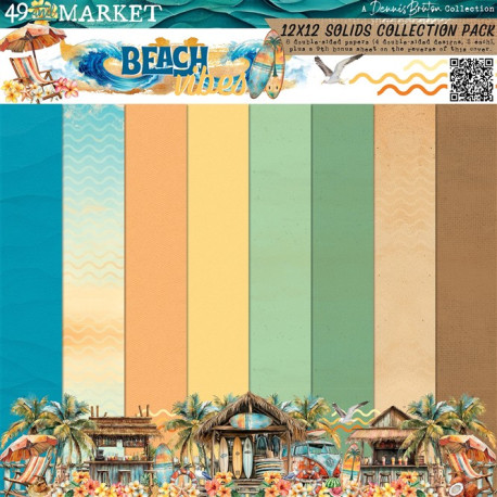 49 and Market Beach Vibes Solids Collection Pack 30x30cm