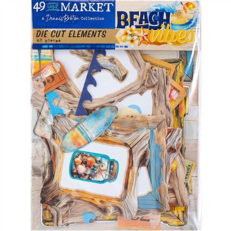 49 and Market Beach Vibes Die-Cut Elements 48pz