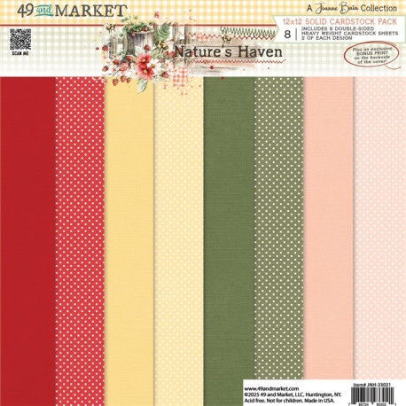 49 and Market Nature's Haven Solids Collection Pack 30x30cm
