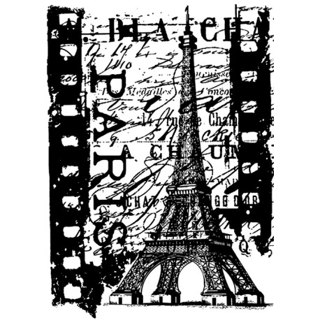 Stamper Anonymous Paris Film Tim Holtz Components Cling Mount Collage Stamp
