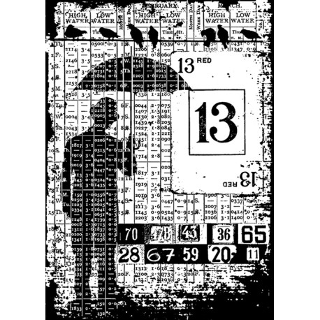 Stamper Anonymous Optimist Tim Holtz Components Cling Mount Collage Stamp