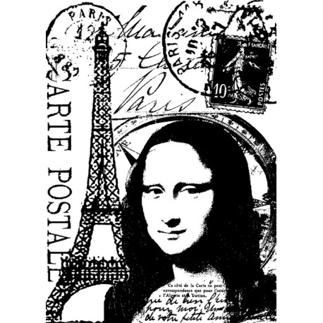 Stamper Anonymous Paris Tim Holtz Components Cling Mount Collage Stamp