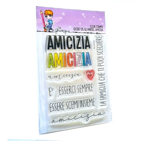 GLIMPS CLEAR STAMPS - GCSA7 25-56 PAROLE AMICIZIA