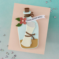 HERO ARTS Summer By The Shore Die Set Message in a Bottle