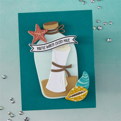 HERO ARTS Summer By The Shore Die Set Message in a Bottle