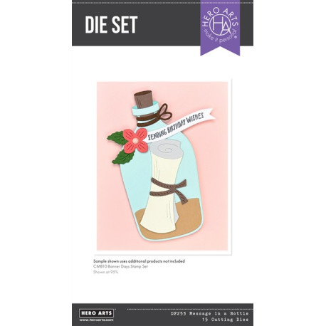 HERO ARTS Summer By The Shore Die Set Message in a Bottle