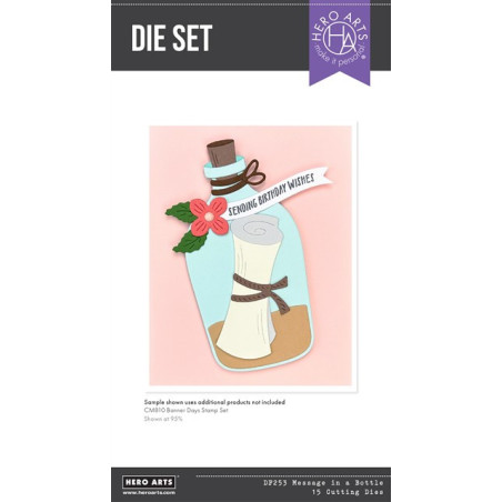 HERO ARTS Summer By The Shore Die Set Message in a Bottle