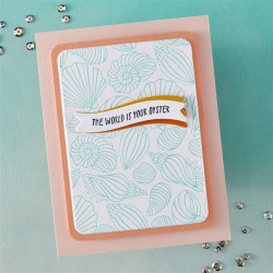 HERO ARTS Summer By The Shore Letterpress + Foil Debossing Plate Scattered Shells