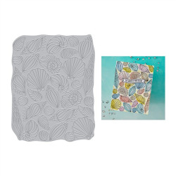 HERO ARTS Summer By The Shore Letterpress + Foil Debossing Plate Scattered Shells