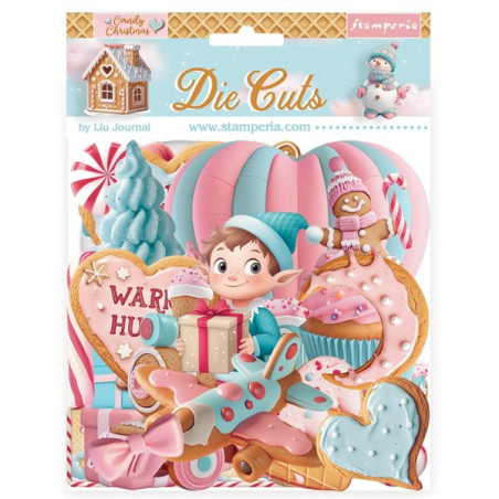 Stamperia Candy Christmas Die Cuts 46pz