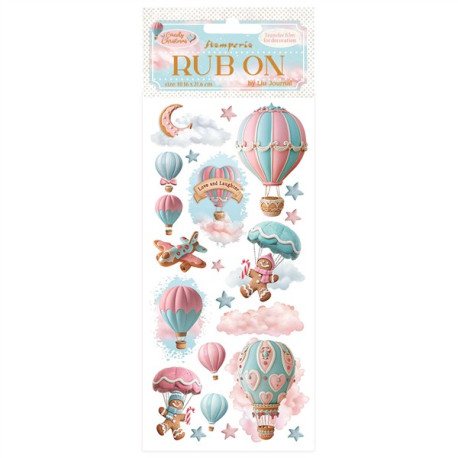 Stamperia Candy Christmas Rub-On Air Balloons