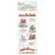 Stamperia Candy Christmas Rub-On Snowglobes