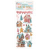 Stamperia Candy Christmas Rub-On Marzipan Houses