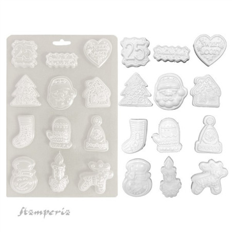 Stamperia Candy Christmas A5 Soft Mould Elements