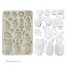 Stamperia Candy Christmas A5 Silicon Mold Cakes