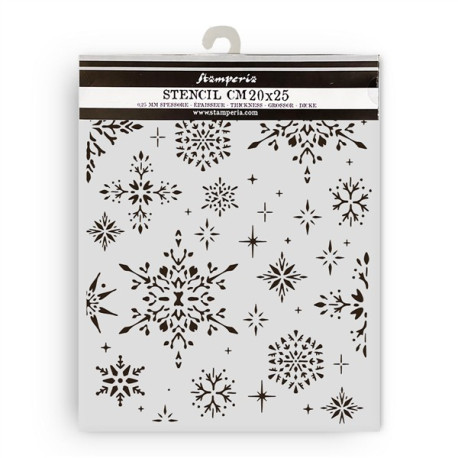 Stamperia The Owl's House Thick Stencil Snowflakes 20x25cm