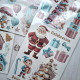 Stamperia Candy Christmas Rub-On Santa Claus