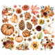 Simple Stories Simple Vintage Autumn Breeze Floral Bits & Pieces 38pz