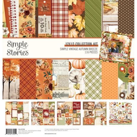 Simple Stories Simple Vintage Autumn Breeze Collection Kit 30x30cm