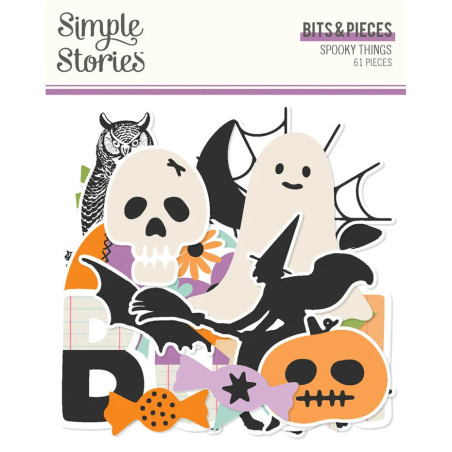 Simple Stories Spooky Things Bits & Pieces 61pz