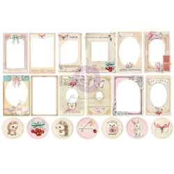 Prima Marketing Cherry Sweet Ephemera Cabinet Cards 38pz
