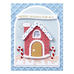 Spellbinders Candy Christmas 3D Embossing Folder Waffle Cone
