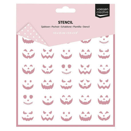 Vaessen Creative Stencil Facce di Zucca