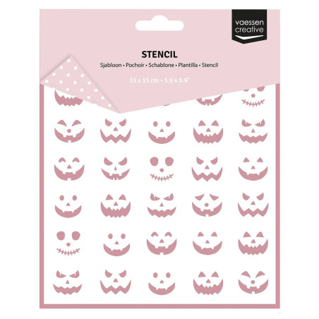 Vaessen Creative Stencil Facce di Zucca