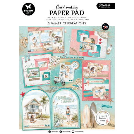 Studio Light Summer Celebration A4 Card Making Paper Pad