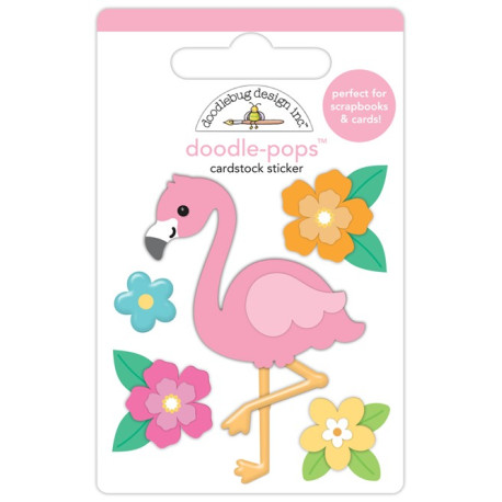 Doodlebug Design Summer Fun Flora Flamingo Doodle-Pops