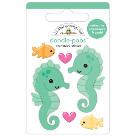 Doodlebug Design Summer Fun Sam & Sally Seahorse Doodle-Pops