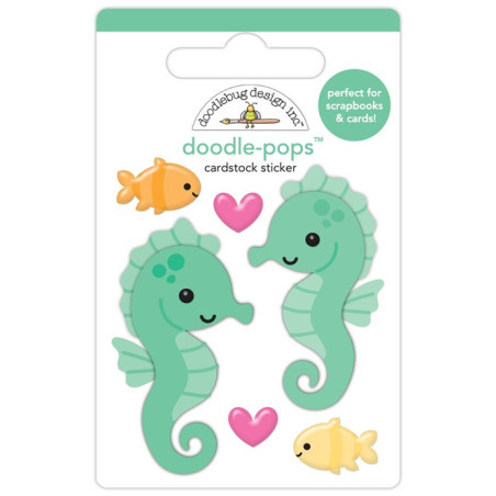 Doodlebug Design Summer Fun Sam & Sally Seahorse Doodle-Pops