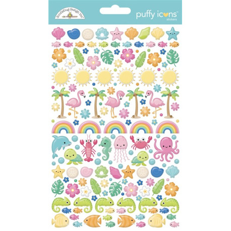 Doodlebug Design Summer Fun Puffy Icons Stickers