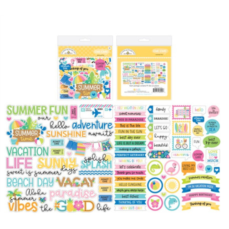 Doodlebug Design Summer Fun Chit Chat 91 pezzi