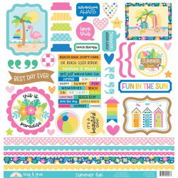 Doodlebug Design Summer Fun Paper Pack 30x30cm
