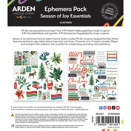 ARDEN Creative Studio Season of Joy Essentials Ephemera Pack (99pz)
