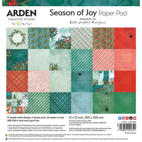 ARDEN Creative Studio Season of Joy Paper Pad 30x30cm