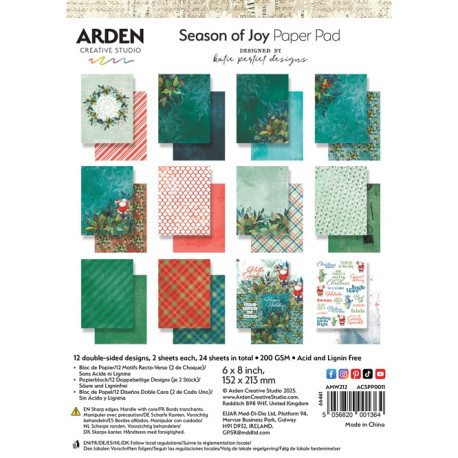 ARDEN Creative Studio Season of Joy Paper Pad 15x20cm